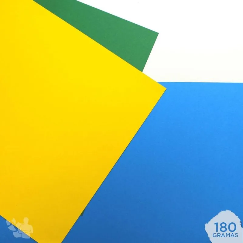 Kit Papel Color Plus Brasil 180g A3 60 Folhas