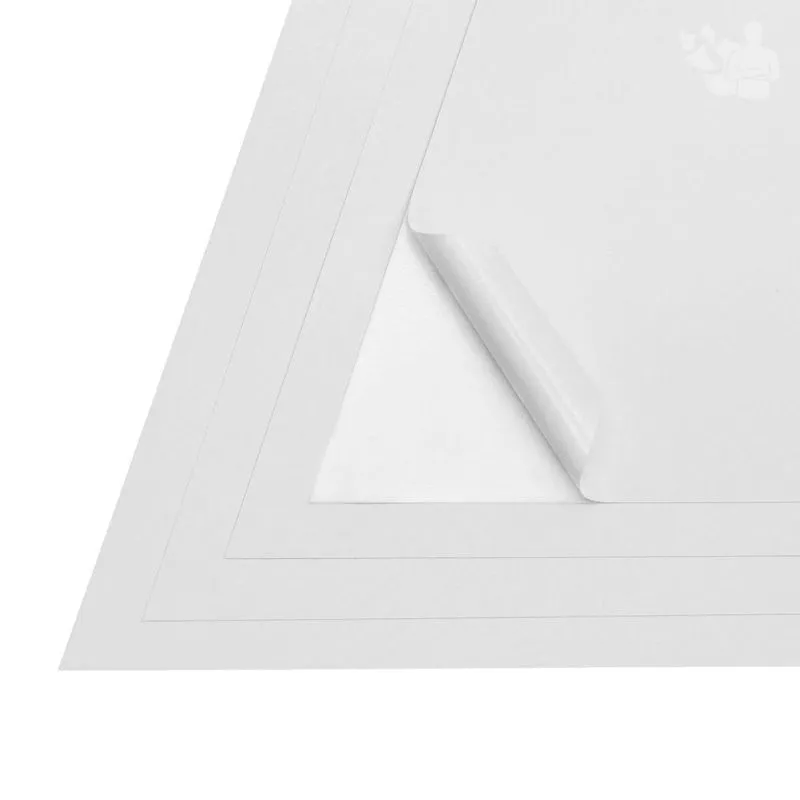 Papel Adesivo Branco Brilho Cola Removível A4 100 Folhas