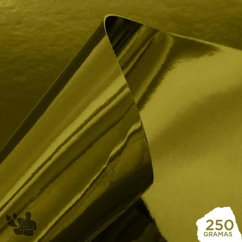 Papel Laminado Dourado 250g A4 20 Folhas