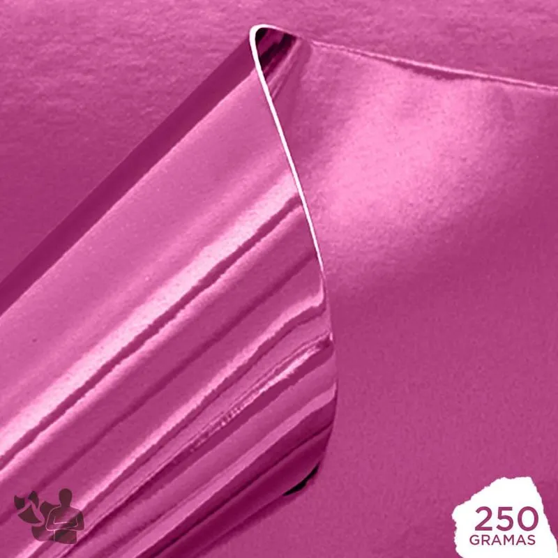 Papel Laminado Rosa 250g A4 20 Folhas