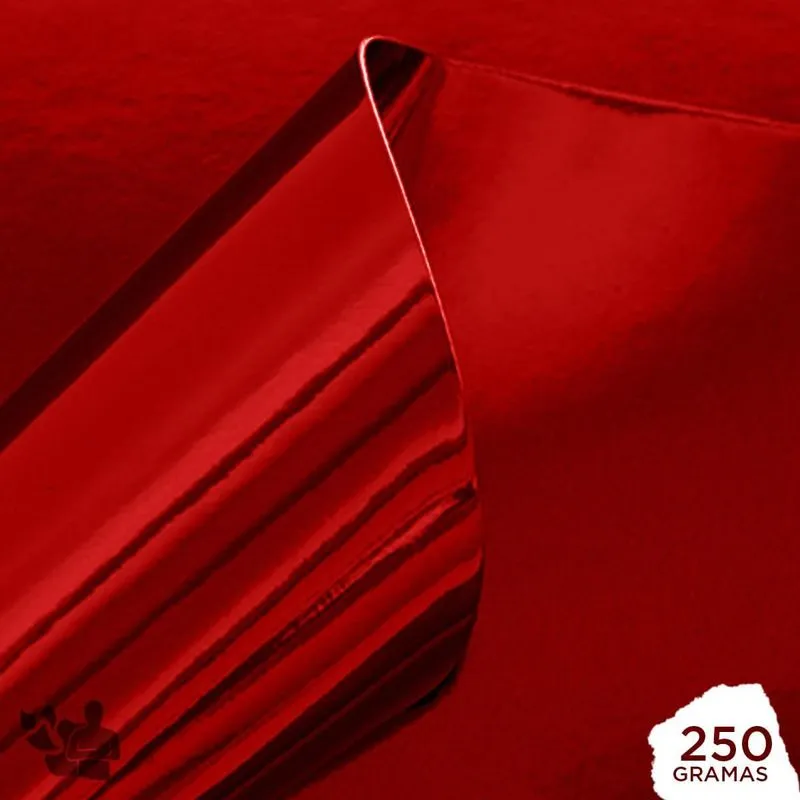Papel Laminado Vermelho 250g A4 20 Folhas