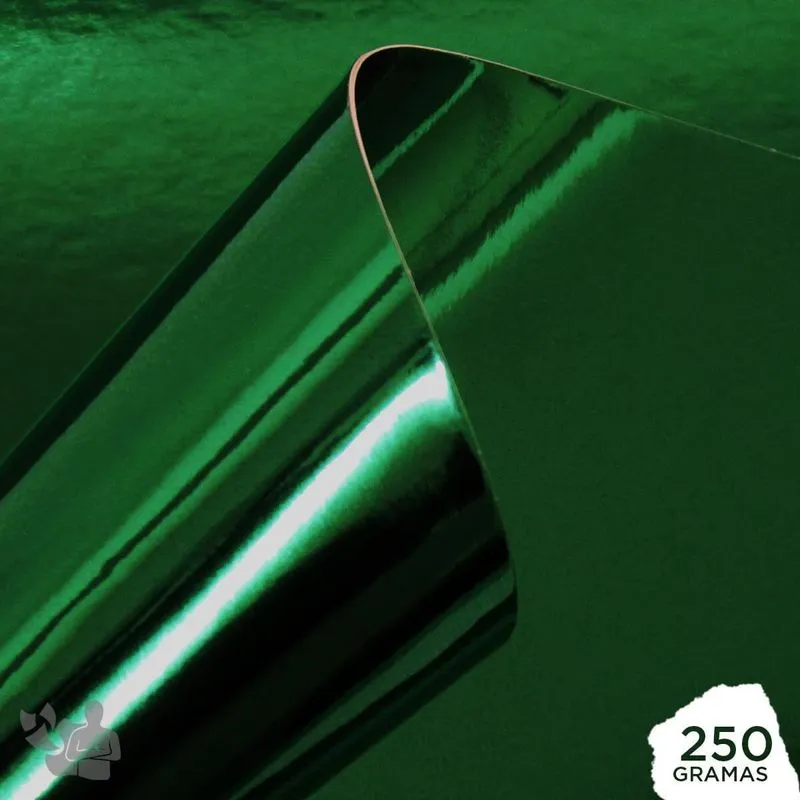 Papel Laminado Verde 250g A4 100 Folhas