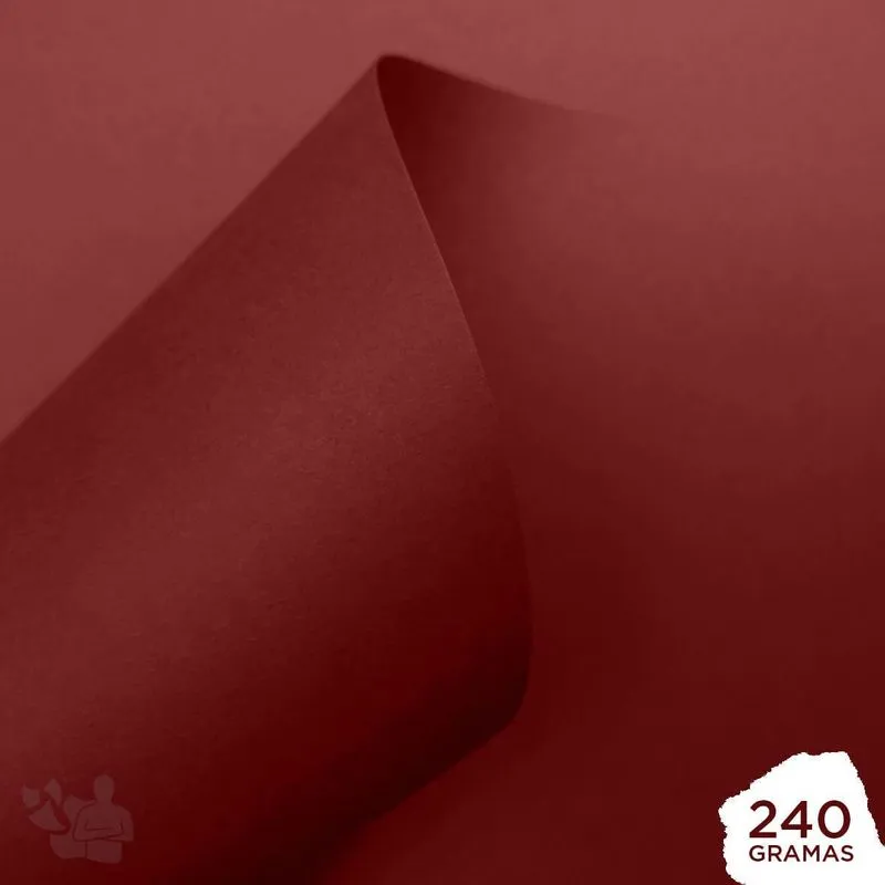 Papel Color Plus Pequim Vermelho Escuro 240g A4 100 Folhas