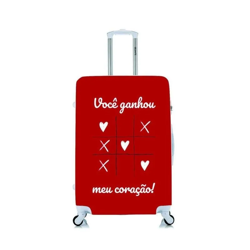 Capa Protetora Para Mala Viagem Media Vc Ganhou Meu Coração