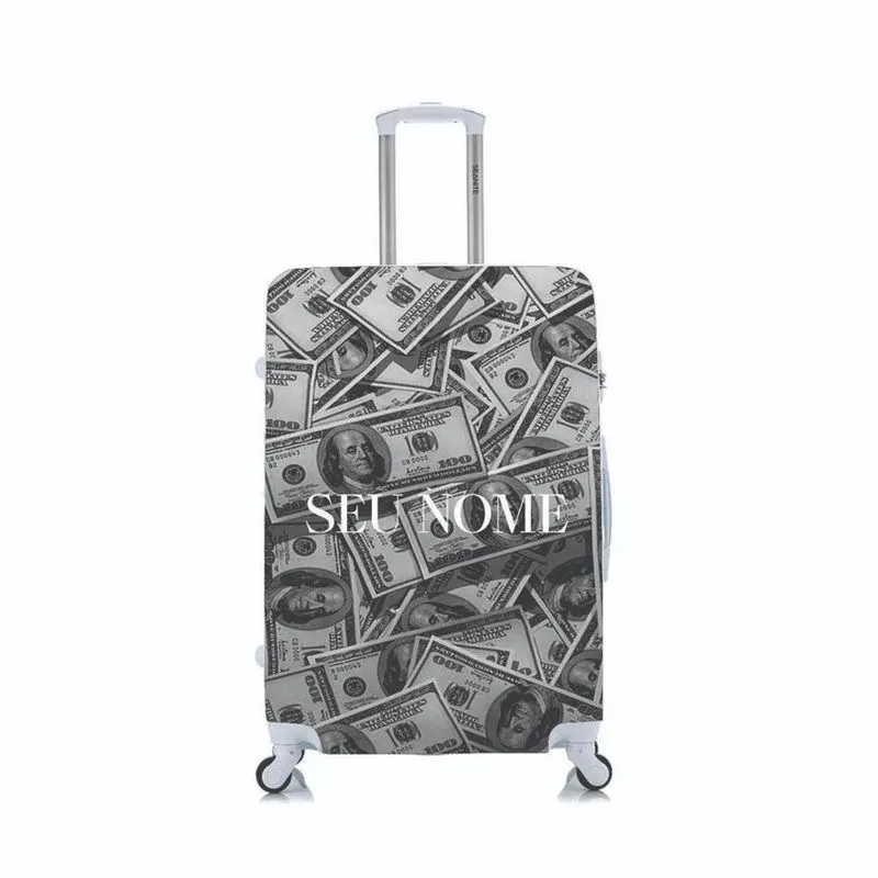 Capa Protetora Para Mala Viagem Grande Dollar Nome