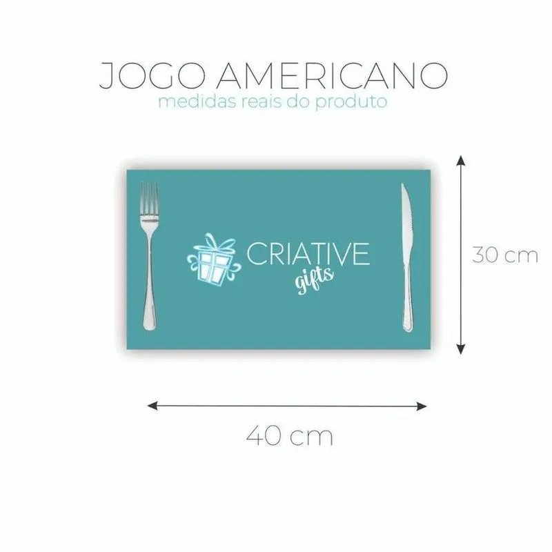 Jogo Americano 2 Un Retangular Neoprene Dollar Nome