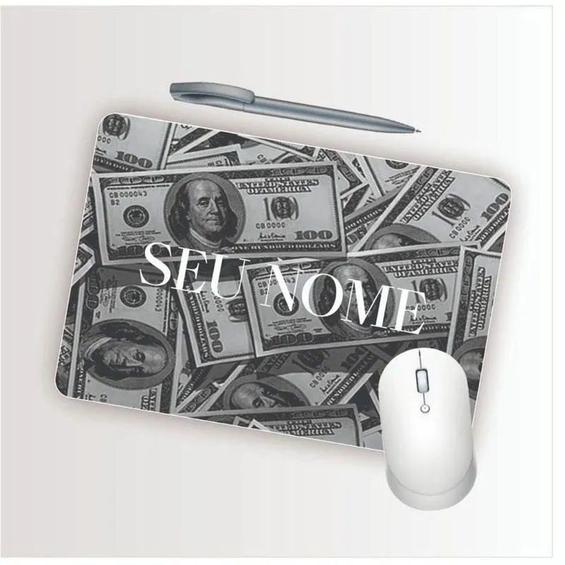Mouse Pad Emborrachado Personalizado Dollar Nome