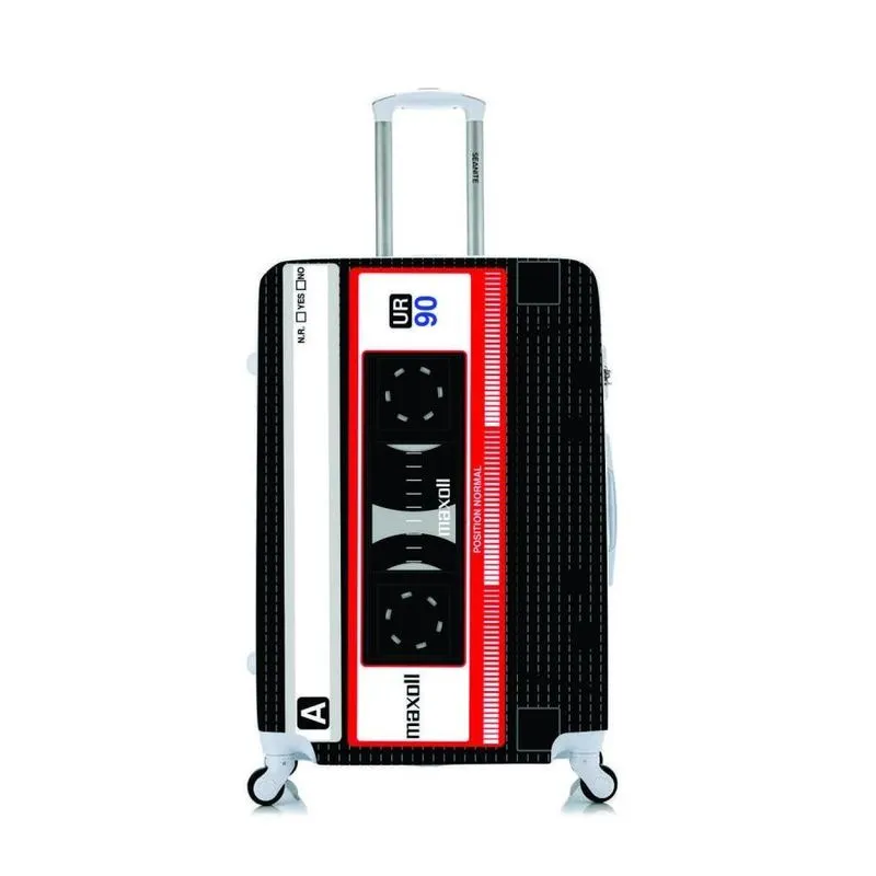 Capa Protetora Mala Viagem Personalizada Grande Fita Cassete
