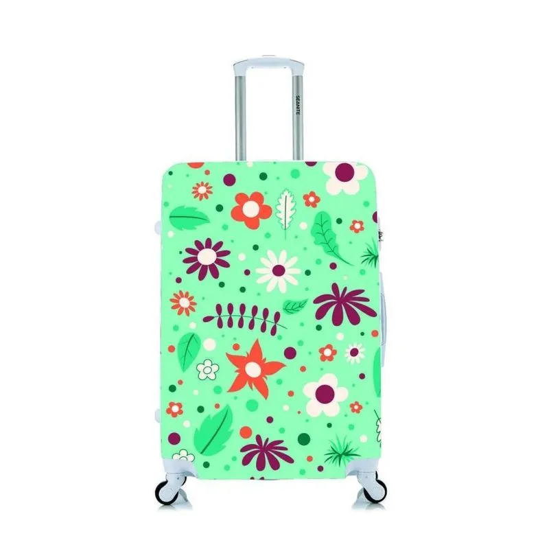 Capa Protetora Para Mala Viagem Personalizada Grande Flores