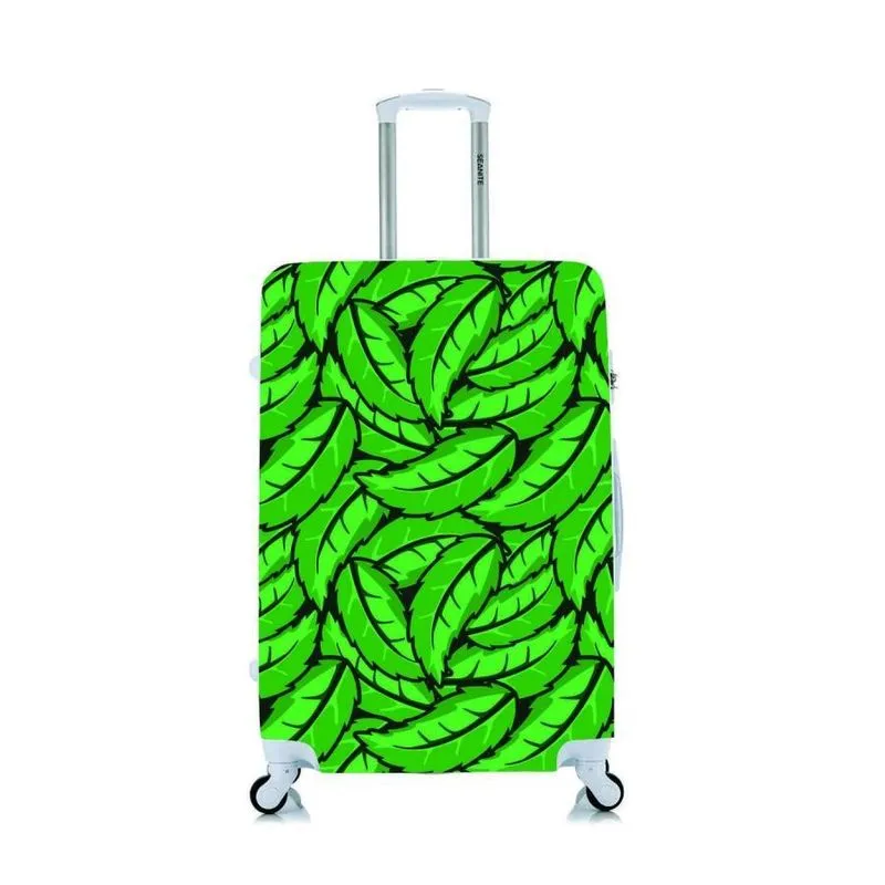Capa Protetora Mala Viagem Personalizada Grande Folha Verde