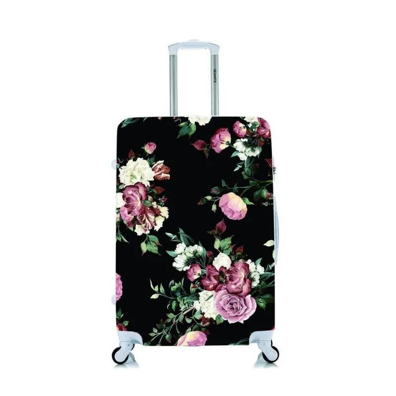 Capa Protetora Mala Viagem Personalizada Grande Fundo Floral
