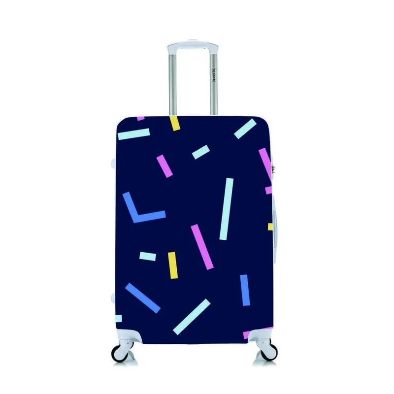 Capa Protetora Para Mala Viagem Personalizada Média Confetes