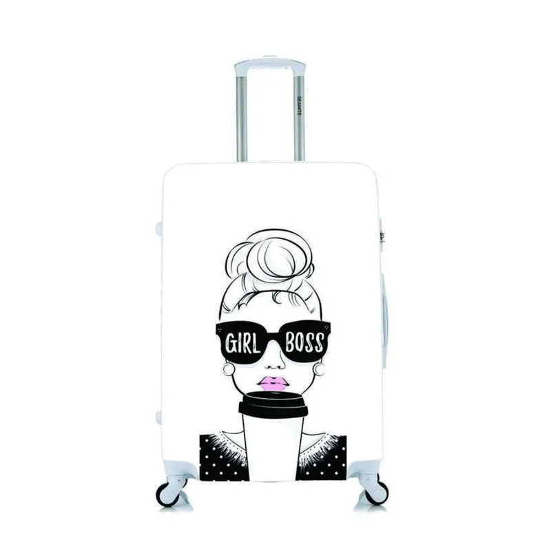 Capa Protetora Para Mala Viagem Média Girl Boss