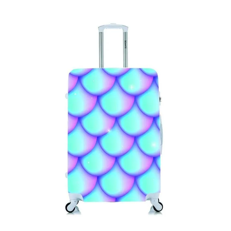 Capa Protetora Para Mala Viagem Personalizada Média Sereia