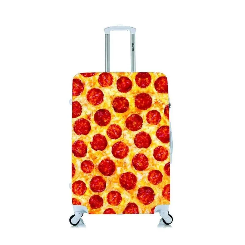 Capa Protetora Para Mala Viagem Personalizada Média Pizza