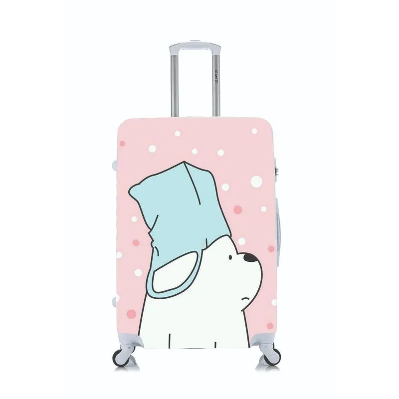 Capa Protetora Mala Viagem Personalizada Média Urso Chapéu