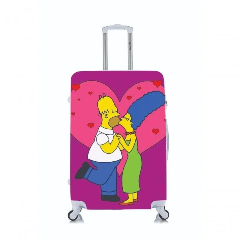 Capa Protetora P/ Mala Viagem Média Homer E Marge