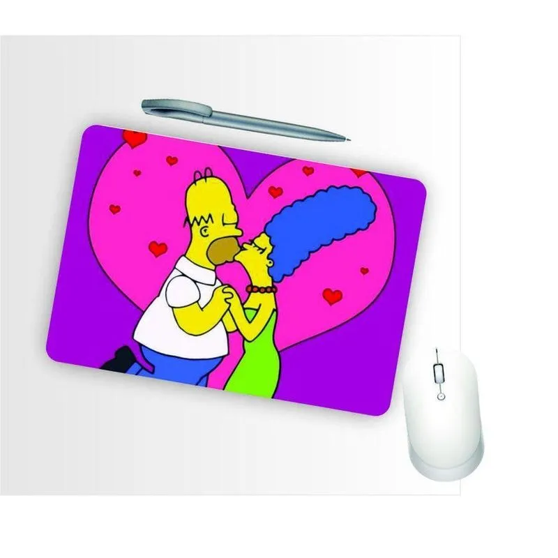 Mouse Pad Emborrachado Personalizado Homer E Marge