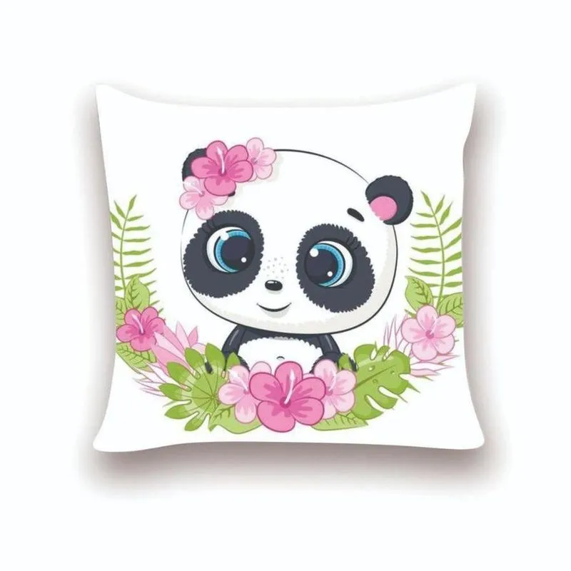 Almofada Decorativa 40x40 Cheias Infantil Panda