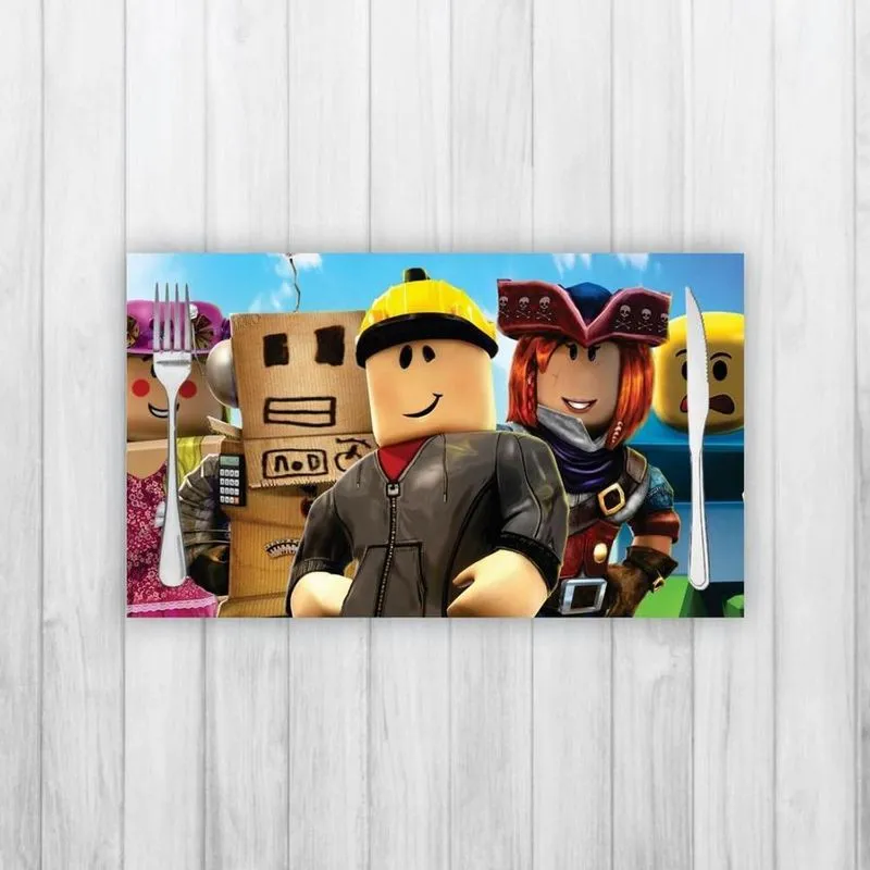 Jogo Americano 2 Un Retangular Neoprene Amigos Roblox