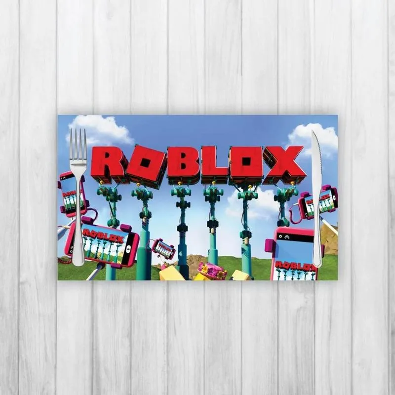 Jogo Americano 2 Un Retangular Neoprene Letreiro Roblox