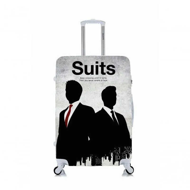 Capa Protetora Para Mala Viagem Personalizada Pequena Suits
