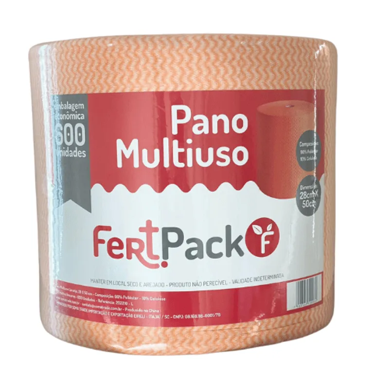Pano Multiuso Tipo Perfex Para Limpeza Picotado Rolo 300 M