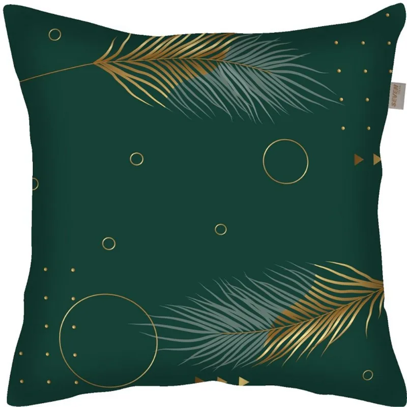Capa de Almofada Aveludada Dupla Face Amazônia Gold 43cm x 43cm-Seven Textil