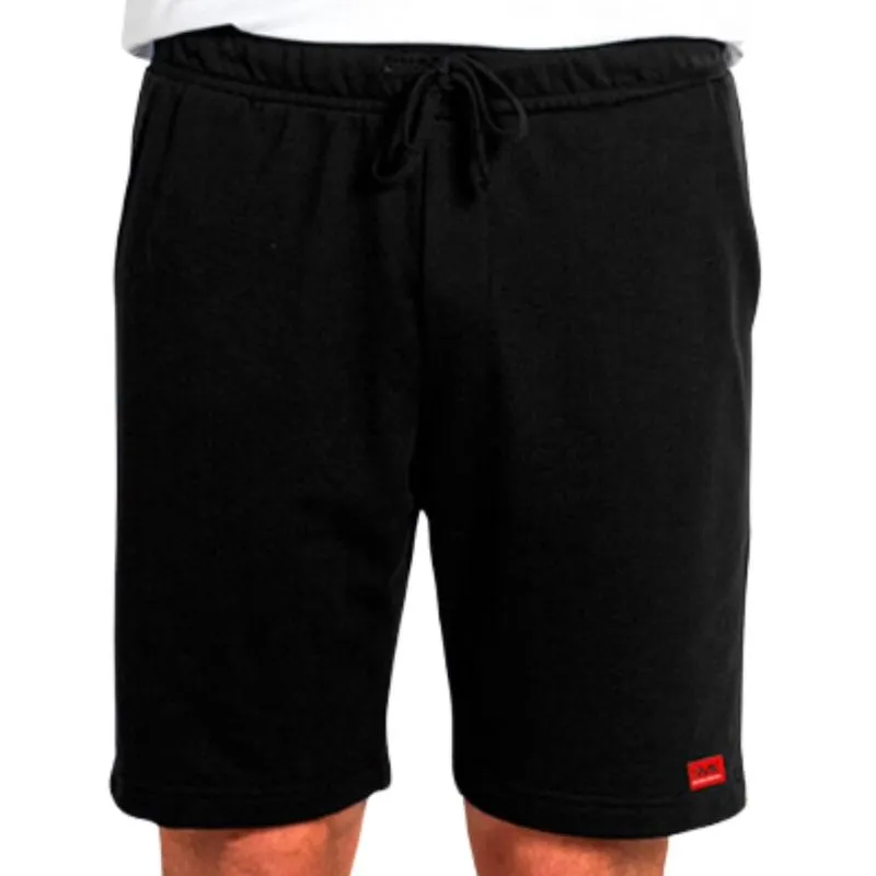 Bermuda Moletom Bolsos Laterais e Traseiros com Ziper com Cordão Algodão Plus Size svk 10520016