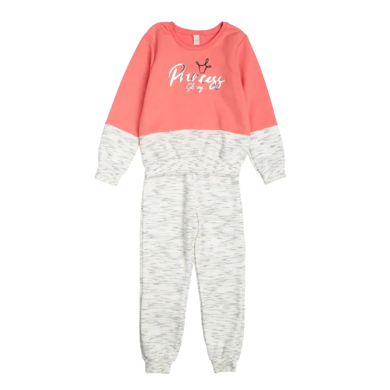 Conjunto de Moletom Infantil Boca Grande Princess Rosa/cinza - 8
