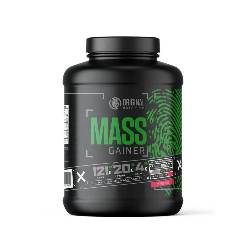 Mass Gainer Hipercalórico Original Nutrition Morango 1800g