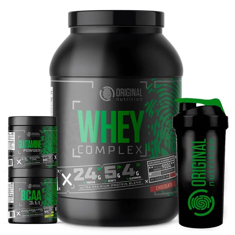 Kit on Whey Protein Complex Blend + Bcaa + Glutamina + Copo
