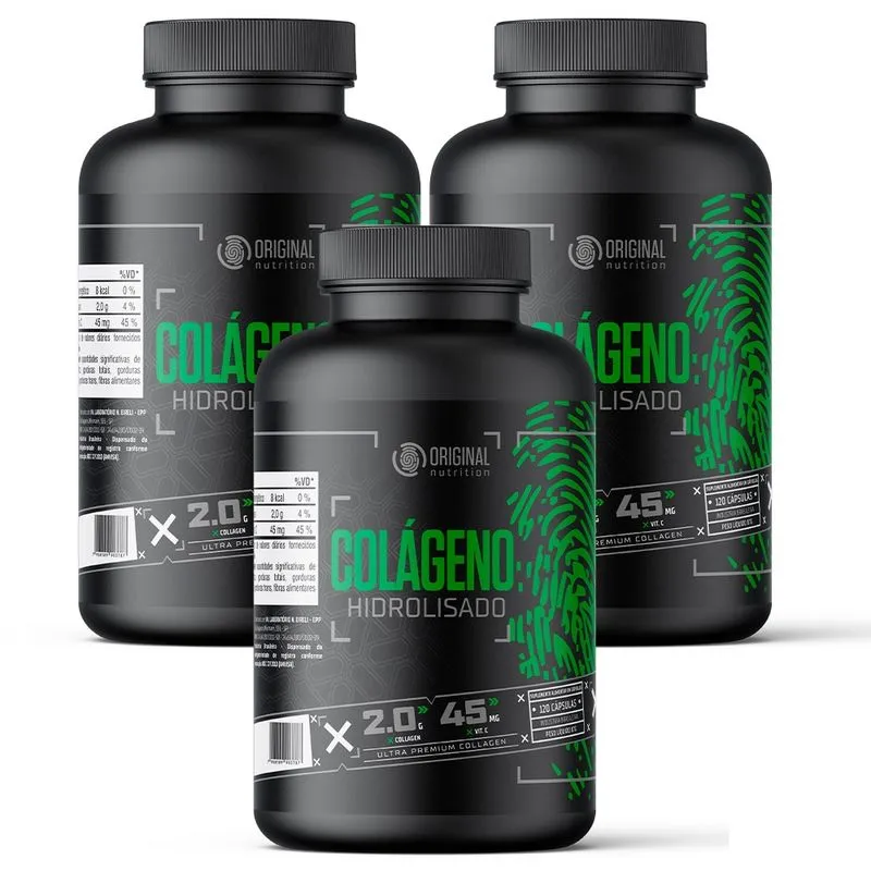 Combo 3x Colágeno Hidrolisado 120 Cáps - Original Nutrition