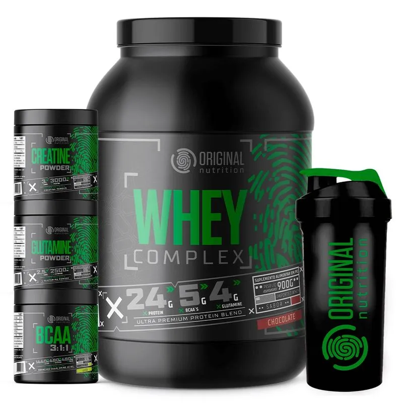 Kit on Whey Protein Complex Blend + Bcaa + Glutamina + Creatina + Copo