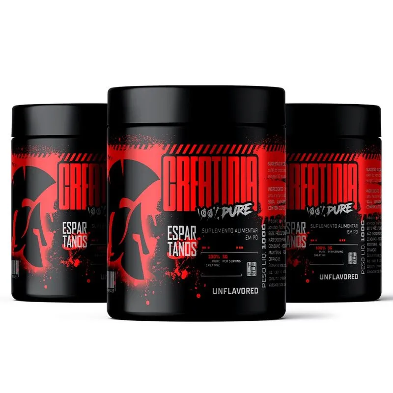 Combo 3x Creatina 100% Pure 100g - Espartanos