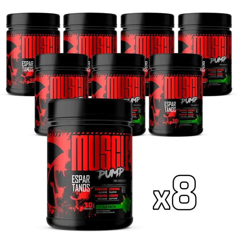 Combo 8x Pré Treino Muscle Pump - Espartanos