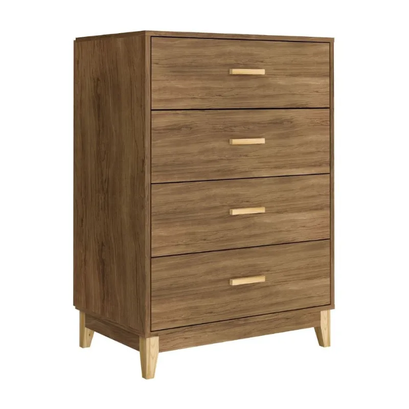 Cómoda Legno 4 Cajones MDP Moka 70x99x45cm