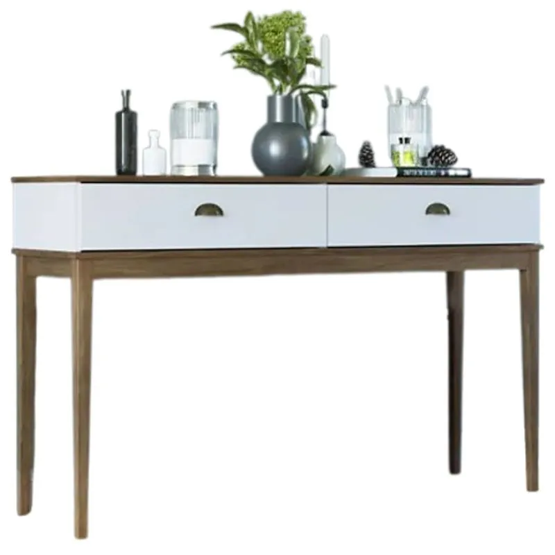 Aparador Colonial 2 Gavetas Branco E Freijo 136x83x41 - Movelbento