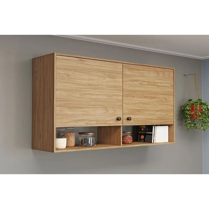 Armário Aéreo p/ Cozinha Torino c/ 2 Portas 120cm Mel - Movelbento