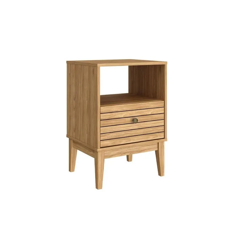Mesa de Cabeceira com 1 Nicho e 1 Gaveta MDP Mel MB 1041 Movelbento