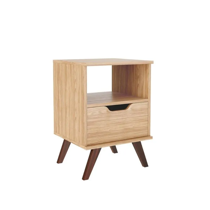 Mesa De Cabeceira Retrô Com 1 Gaveta Mb1106 Mel