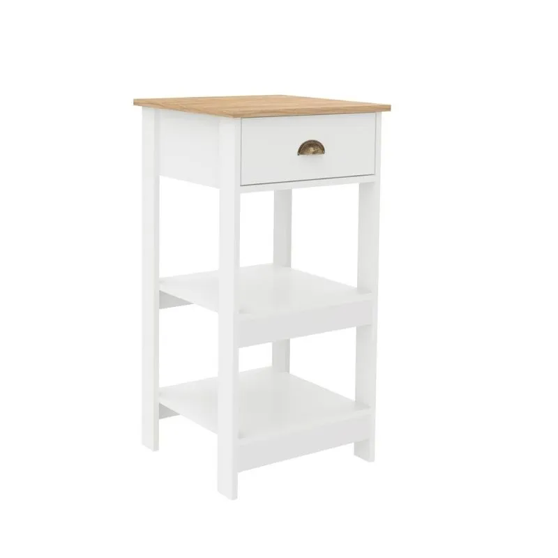Mesa Lateral Aparador Colonial com 1 Gaveta MB2012 Mel Branco
