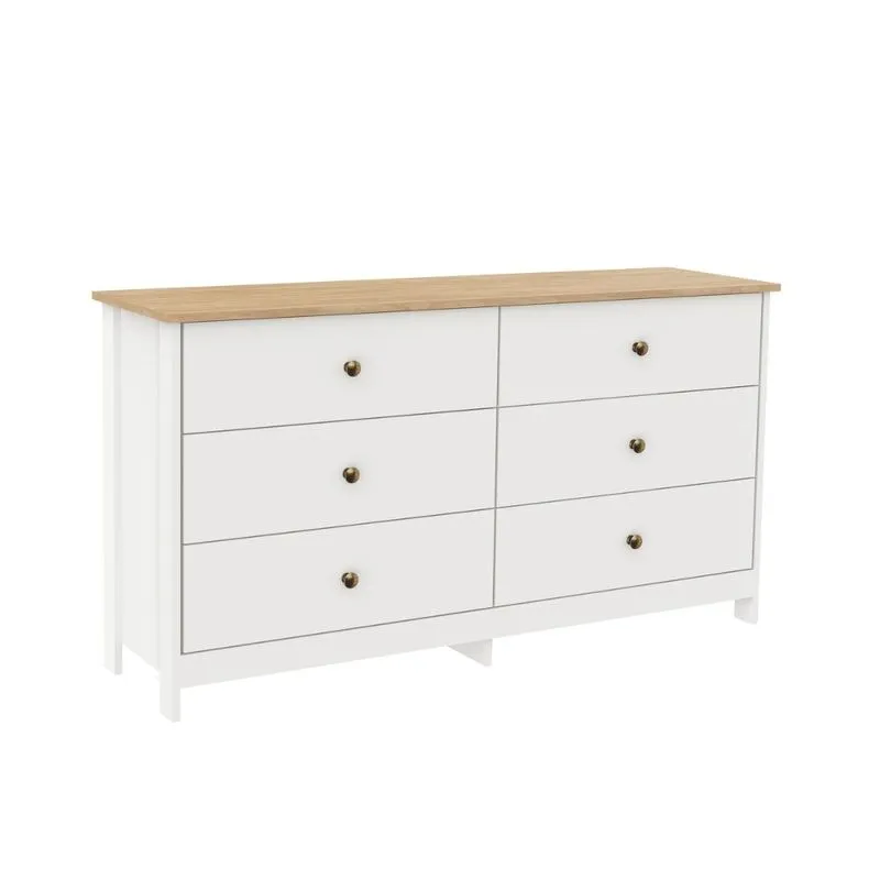 Cômoda Colonial com 6 Gavetas MB2015 Mel Branco