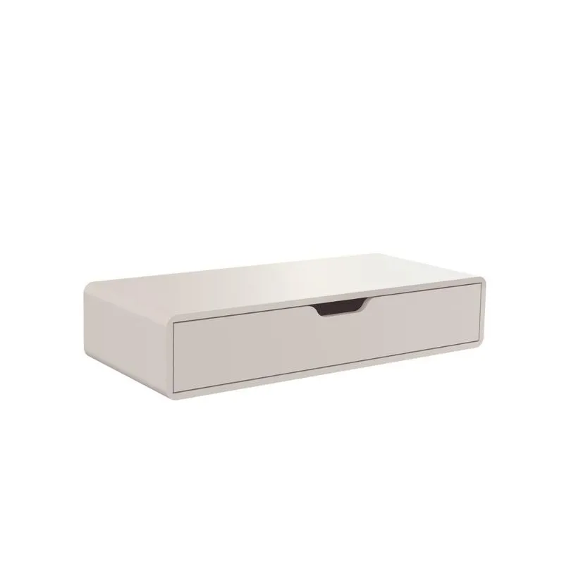 Mesa de Escritório Suspensa com 1 Gaveta Curve Off White