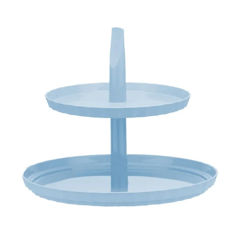 Porta Doces Com 2 Pratos Para Festa - Wp Connect - Azul
