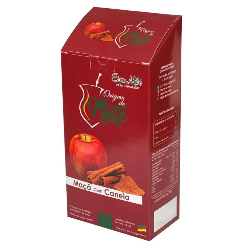 Erva Mate Saborizada Maçã Com Canela 500g - Wp Connect