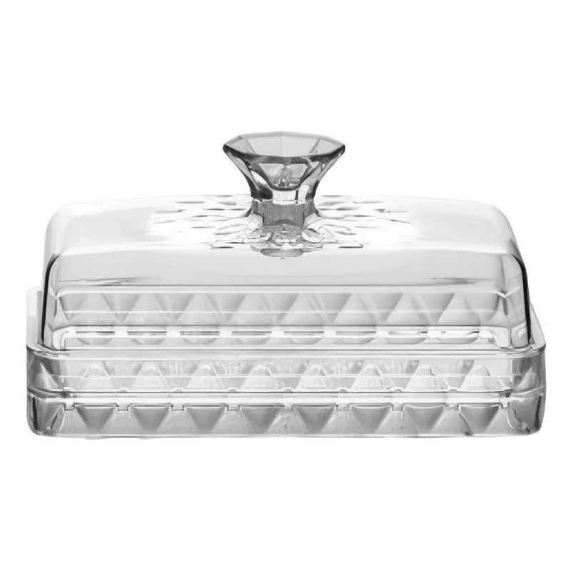 Manteigueira Glamour Estilo Cristal 14cm - Wp - Transparente