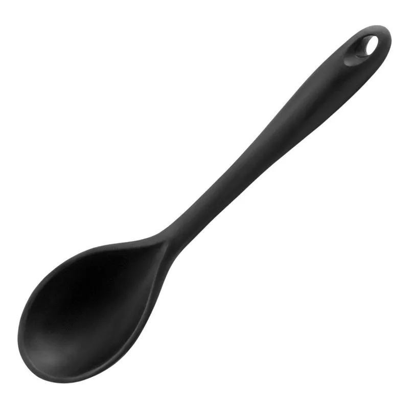 Colher De Silicone Profissional Da Cozinha 28cm Preta - Wp