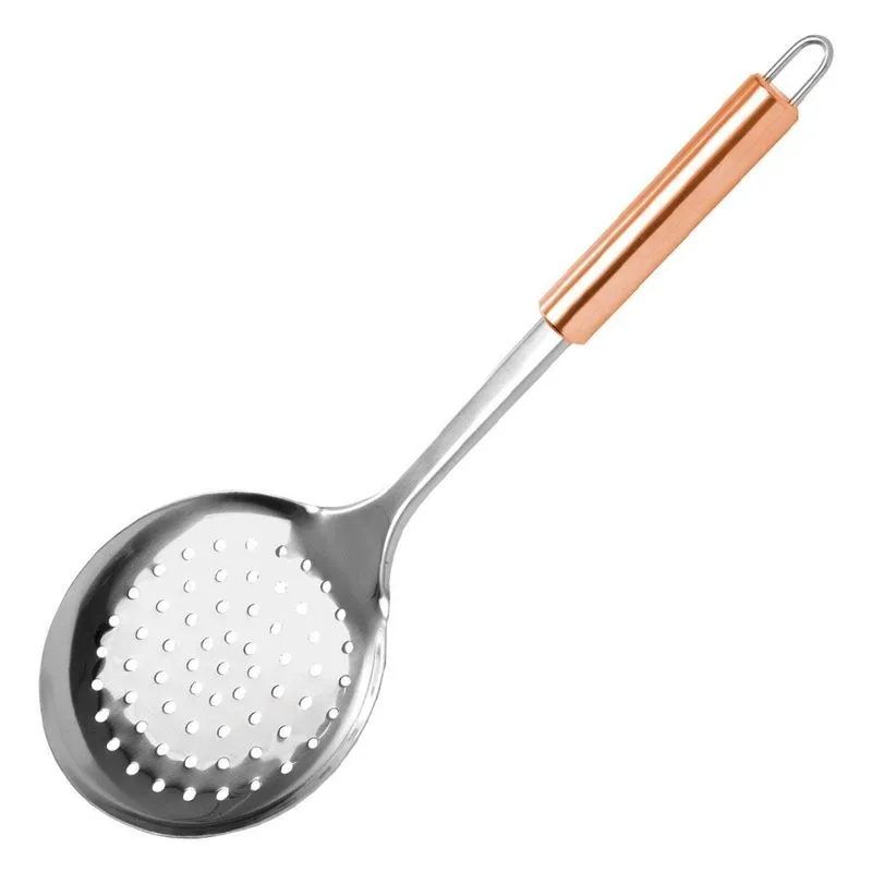 Escumadeira Em Inox Com Cabo Rose Gold Para Frituras - Wp