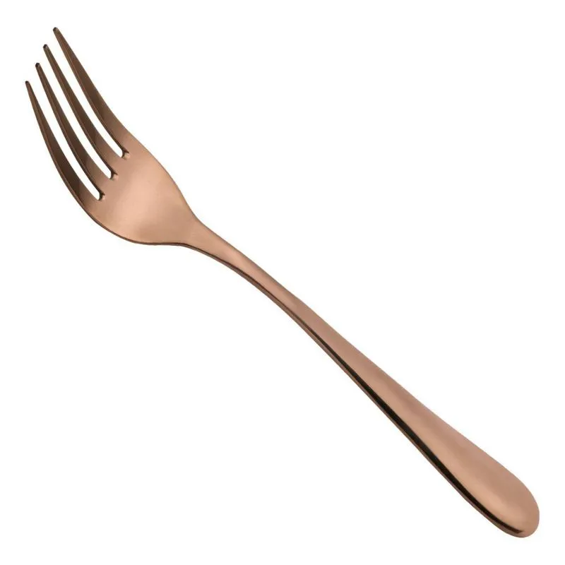 Garfo Em Aço Inox Super Luxo Para Refeições 20 Cm - Bronze